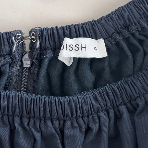 NWOT DISSH AVA INK OFF SHOULDER MIDI DRESS - NAVY - Picture 8 of 12
